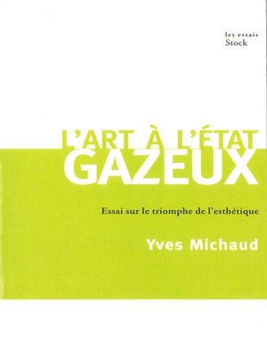 cover image of L'art à l'état gazeux